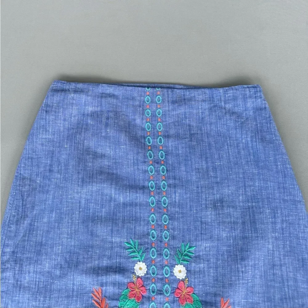 5 for $45  Talbots Skirt Embroidered A Line Women Size 10P